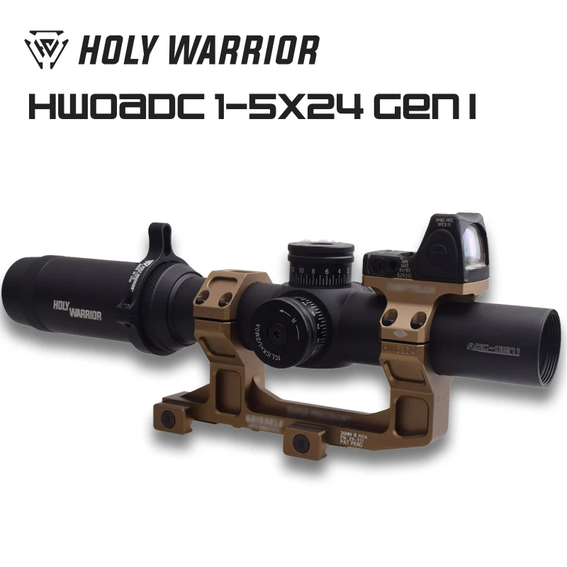HolyWarrior Тактический HWOADC 1 5X24 HD прицел для страйкбола двойная роль оптический Magnificate