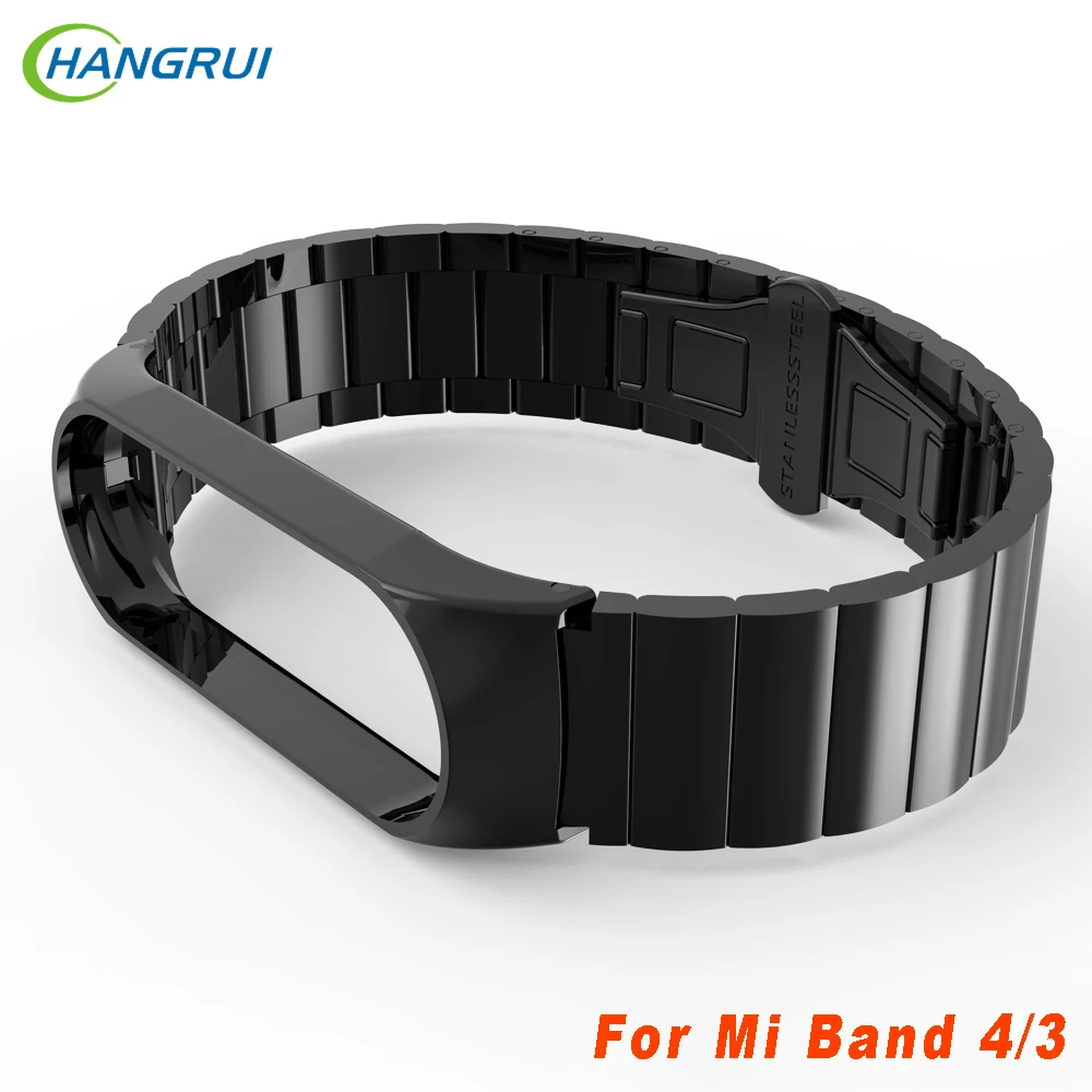 Hangrui mi band 4 ремешок металлический браслет для Xiaomi mi 4 ремешок Безвинтовой браслет из нержавеющей стали mi Band 4 банда4 наручные смарт-браслет
