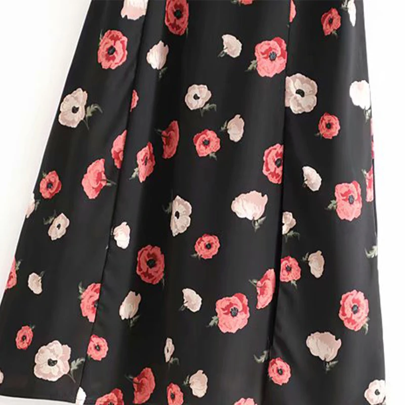 

Fairy Lace Dress 2021 Women Wood Elegant Boho Vintage Straps Faldas French Slim Vestido Party Female Vestid Floral