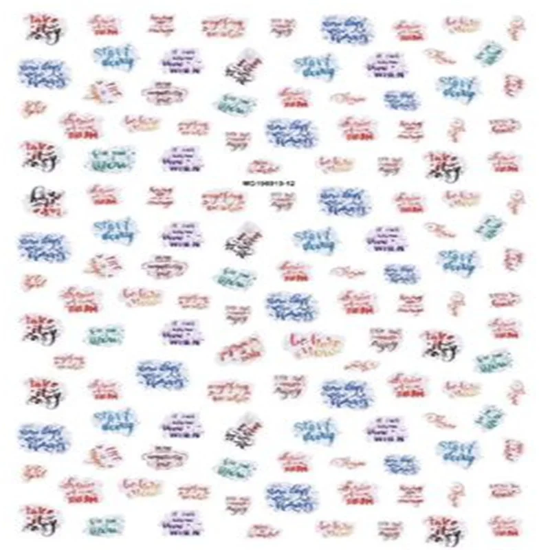 Fashional Hot Selling High Quality Nail Stickers Engliash Words Back Adhesive Light Traceless Decals for Girls Student Gift | Красота и