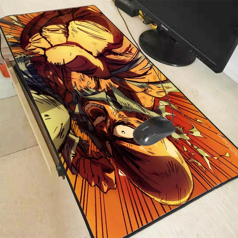 XGZ One Punch Man аниме большой размер игровой коврик для мыши резиновый ПК компьютер