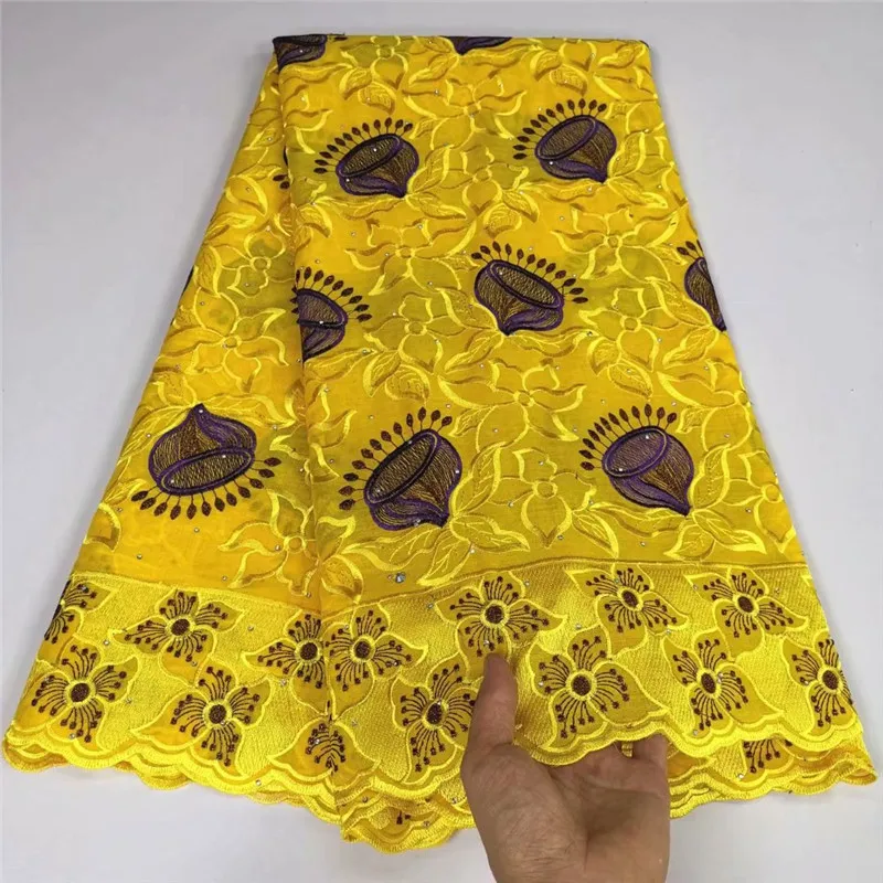 Нигерийская швейцарская вуаль 100% хлопчатобумажная кружевная ткань 2018