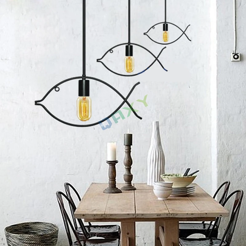 

Modern LED Home Light Fish Shaped Dinning Hanging Lamps Creative LED Pendant Lamps For Dinning Room Bedroom[D4504]