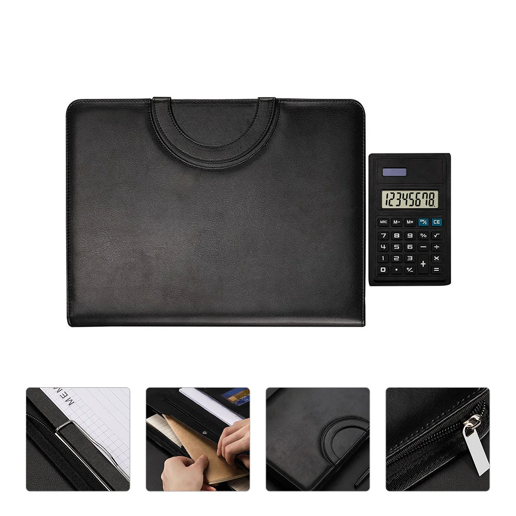 

Portfolio Case Conference Folder Executive Business Padfolio with Zipper