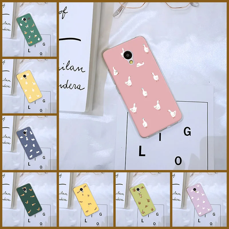 For Meizu M2 M3 M5 M6 Note Case Silicone Yellow Dog Pink Soft Back Cover For Meizu M6 M6S M6T M5 M5C M5S M3 M3S M2 Phone Case