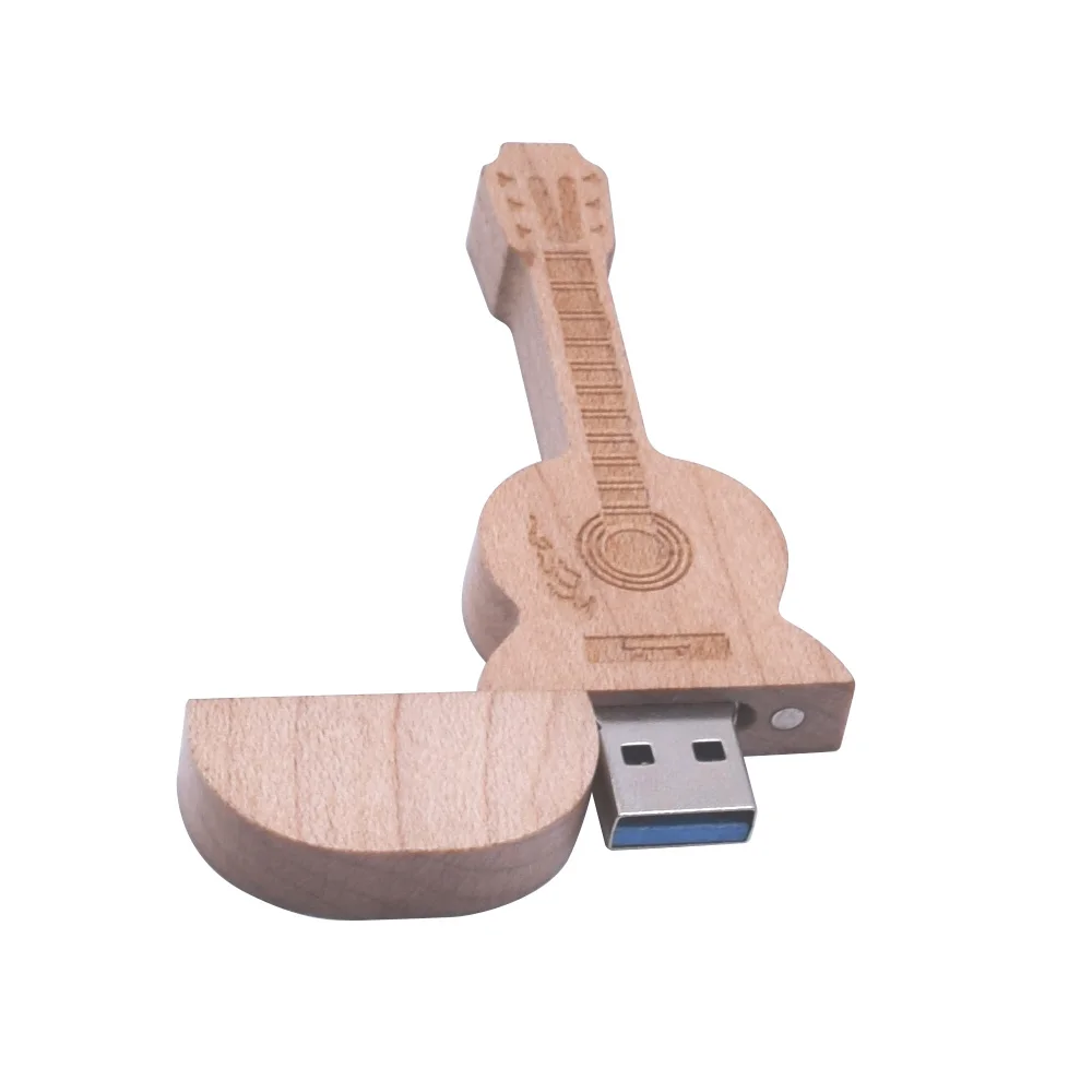 USB флеш накопитель деревянный в форме гитары 3 0/128 ГБ 64/16/32/8 ГБ|USB флэш-накопители| |