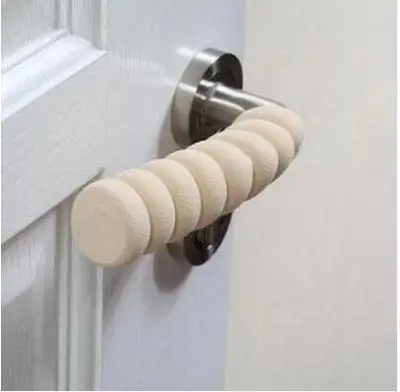 Suministros de seguridad para beb&eacute;s y ni&ntilde;os, 2 piezas, pomo de habitaci&oacute;n, funda protectora para manija de puerta de seguridad anticolisi&oacute;n en espiral-0
