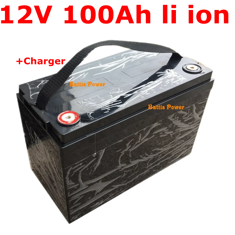 Водонепроницаемый 12v 100ah литий ионный Перезаряжаемые акумуляторная батарея 18650 BMS
