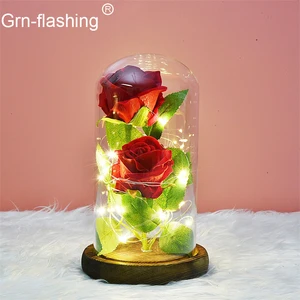 Светодиодный ночной Светильник для маленьких детей Рождественский подарок Романтическая искусственная Роза девушке на День святого Валентина, BirthdayGift Фея светильник