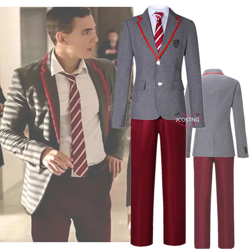 Элитная школьная форма ТВ сериала серый костюм для косплея мужская куртка на