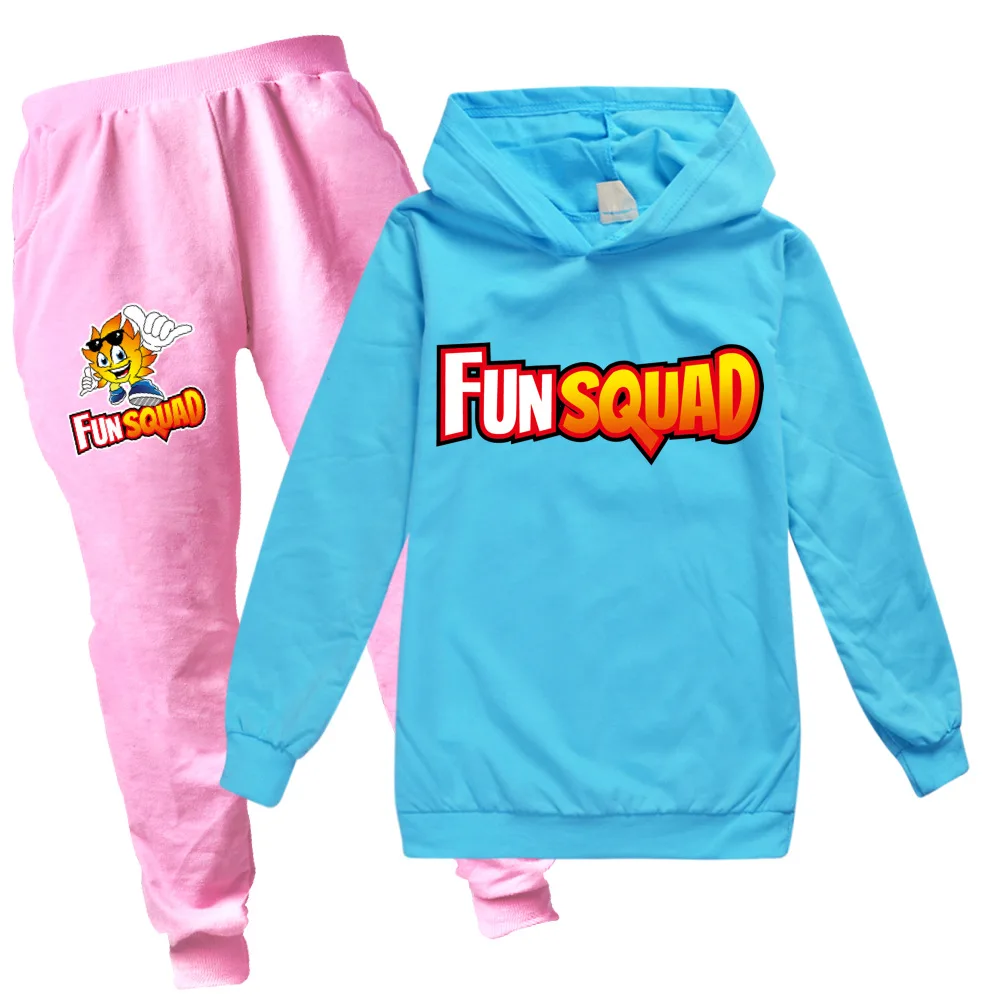 Toddler Fun Squad game Hoodie Boy Clothing Suit Fashion Long Sleeve Kids T-shirt + Pants Big Kids Girl Sweatshirt Suit 2-16Y