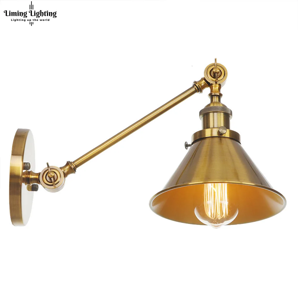 Античная Американский стране руку настенный светильник Промышленный Винтаж