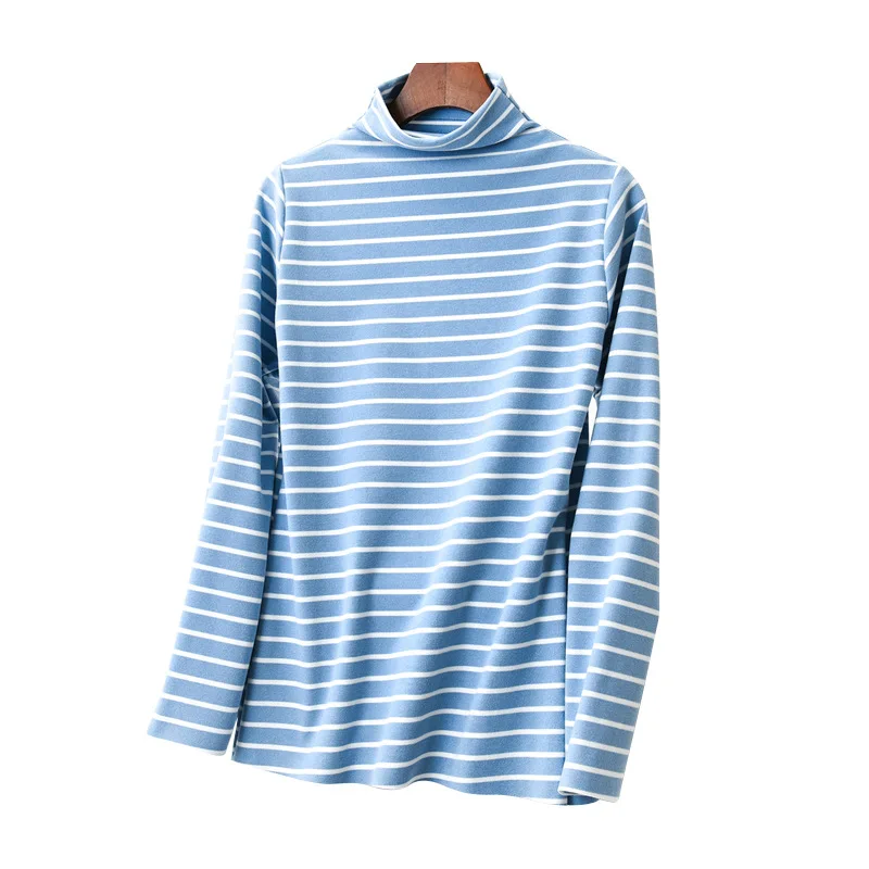 Смесь хлопка зима осень теплая футболка Женская водолазка Новинка 2020 уличная