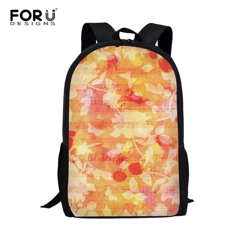 FORUDESIGNS/пианино, музыка, нота, женский рюкзак с принтом, Молодежные рюкзаки для девочек-подростков, женская школьная сумка на плечо, рюкзак mochila - Цвет: L5559C