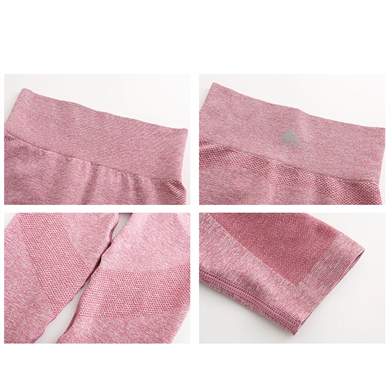 Oyoo розовые бесшовные леггинсы дышащие спортивные штаны для фитнеса женские