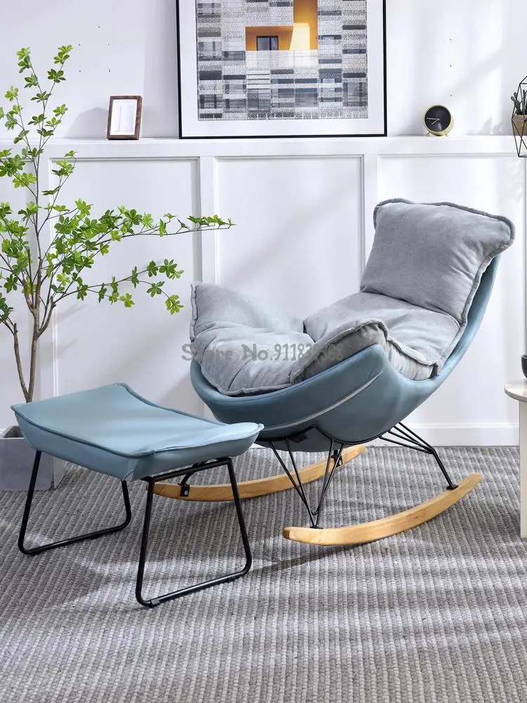 Кресло качалка для отдыха в скандинавском стиле простой современный стул дома