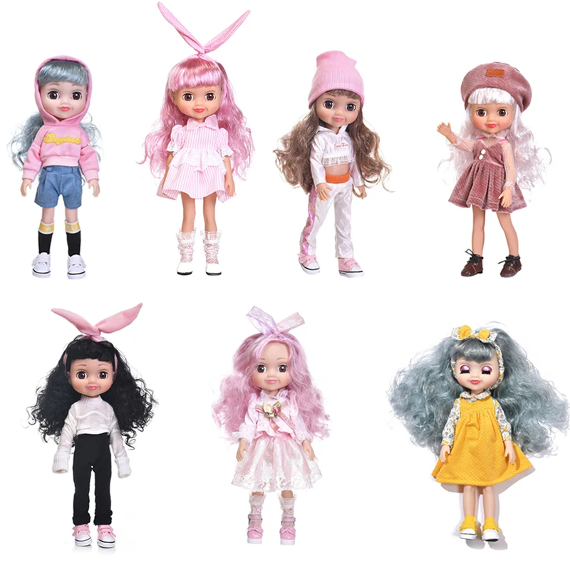 Кукла для девочек полный комплект одежды с куклы игрушки DIY кудрями париками