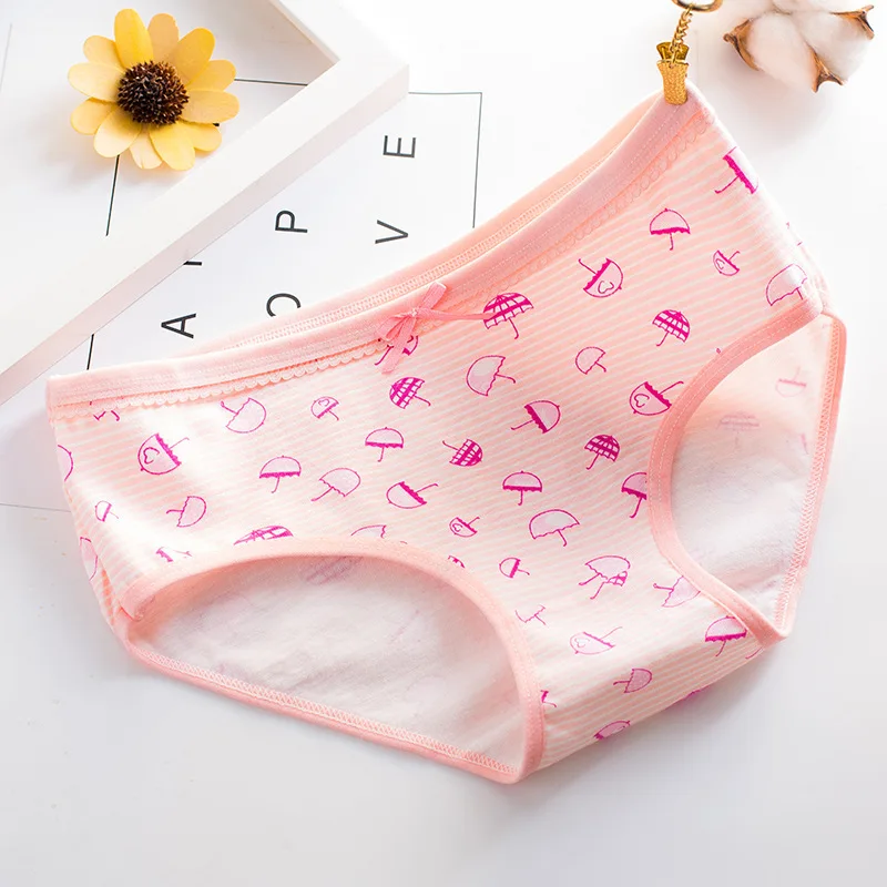 1 шт. трусы для девочек детское хлопковое нижнее белье молодых девушек Однотонные