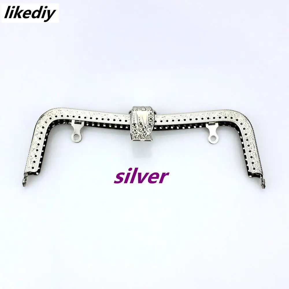 8 pcs/lot 20 cm peacock leaves head metal purse frame Bronze/Silver/Golden/Black Clasp lock clip bag accessories | Багаж и сумки
