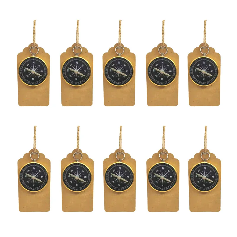 10 комплектов свадебные сувениры для гостей Компас + крафт бумага тематика
