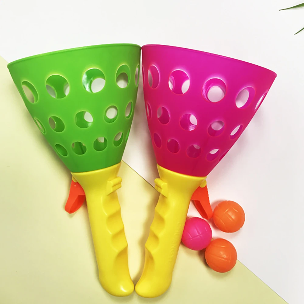 

Family Parent-Child Interaction Ball Double Catcher Throwing Toy Catapult Throwing Butt Bouncy Docking Catching Balls Game Toys