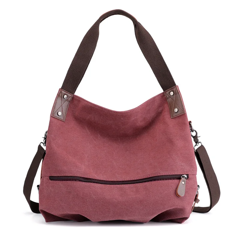 

New style shoulder bag women casual solid color handbag messenger bag fashion all-match lady canvas bag