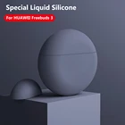 Чехол из жидкого силикона для Huawei Freebuds 3, чехол для гарнитуры, защитный чехол для беспроводных Bluetooth-наушников, аксессуары для Freebuds 3