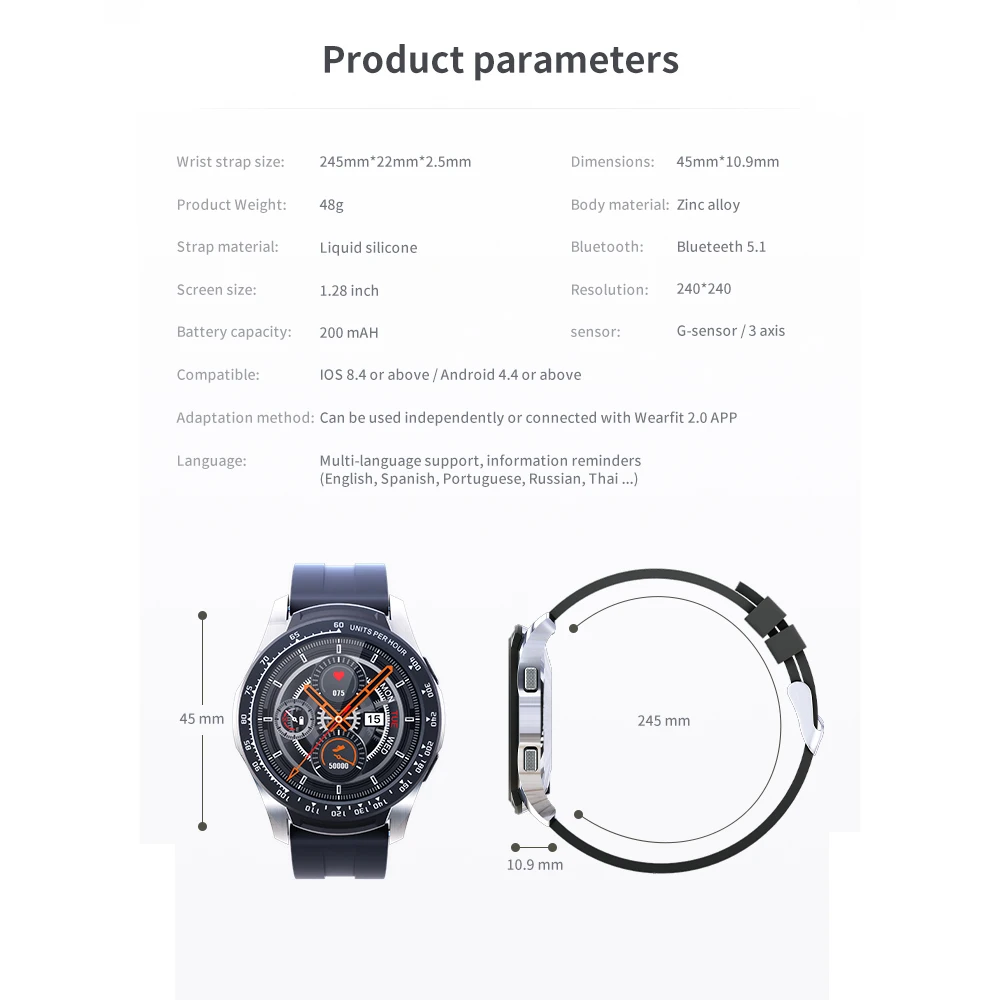Sports smart watch real-time heart rate monitoring dynamic interactive design music steps calories | Электроника