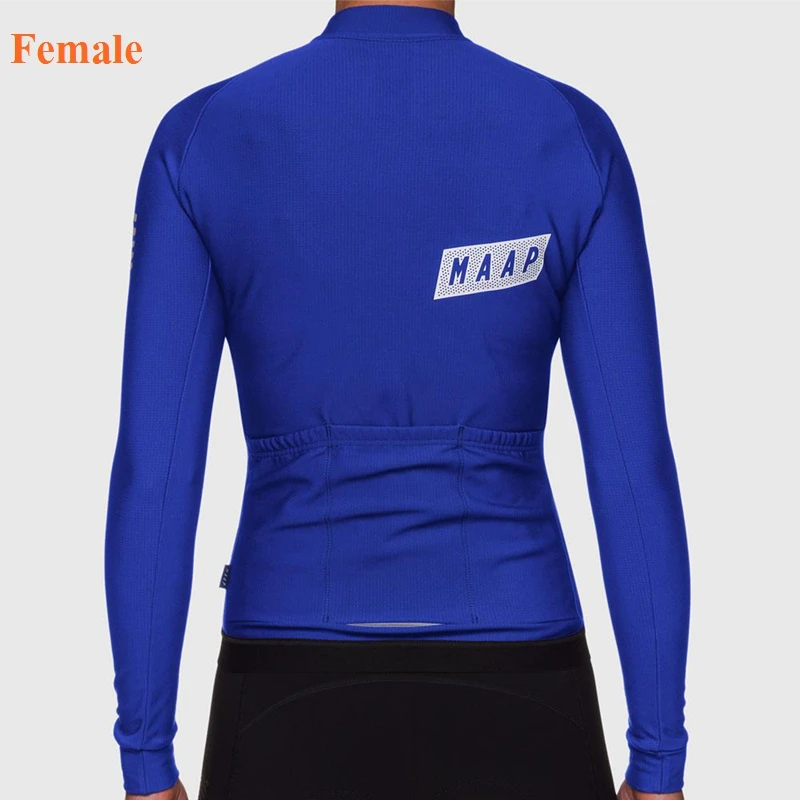 2019 Весенняя велосипедная Джерси с длинным рукавом Женская команда MAAP черная