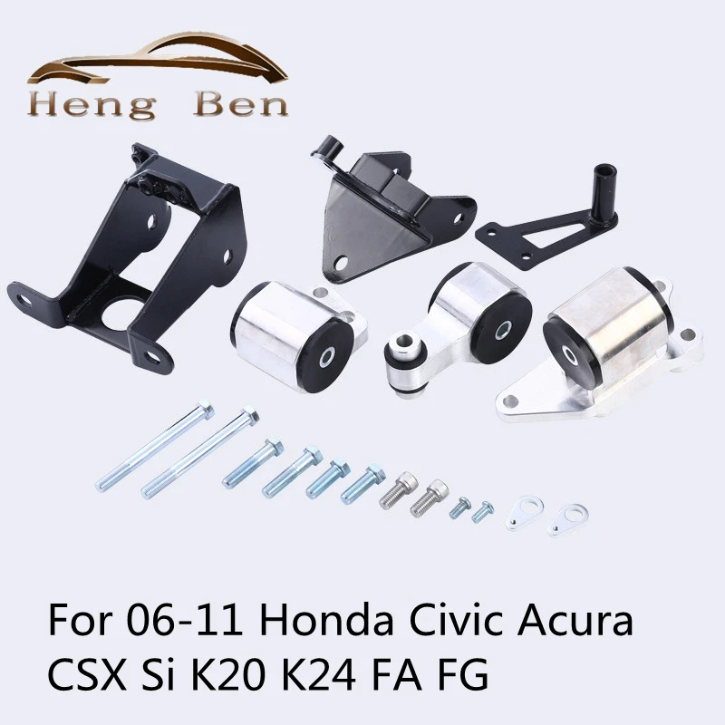 Алюминиевое Крепление двигателя для 06-11 Honda Civic Acura CSX Si K20 K24 FA FG новинка |
