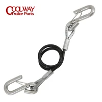 trailer safety cables spring chain rope with two s hooks capacity 3500lbs stretch length 70cm