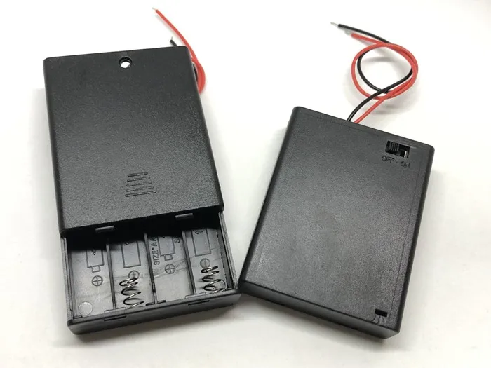 Пластиковый держатель для хранения батарей AAA 4 слота