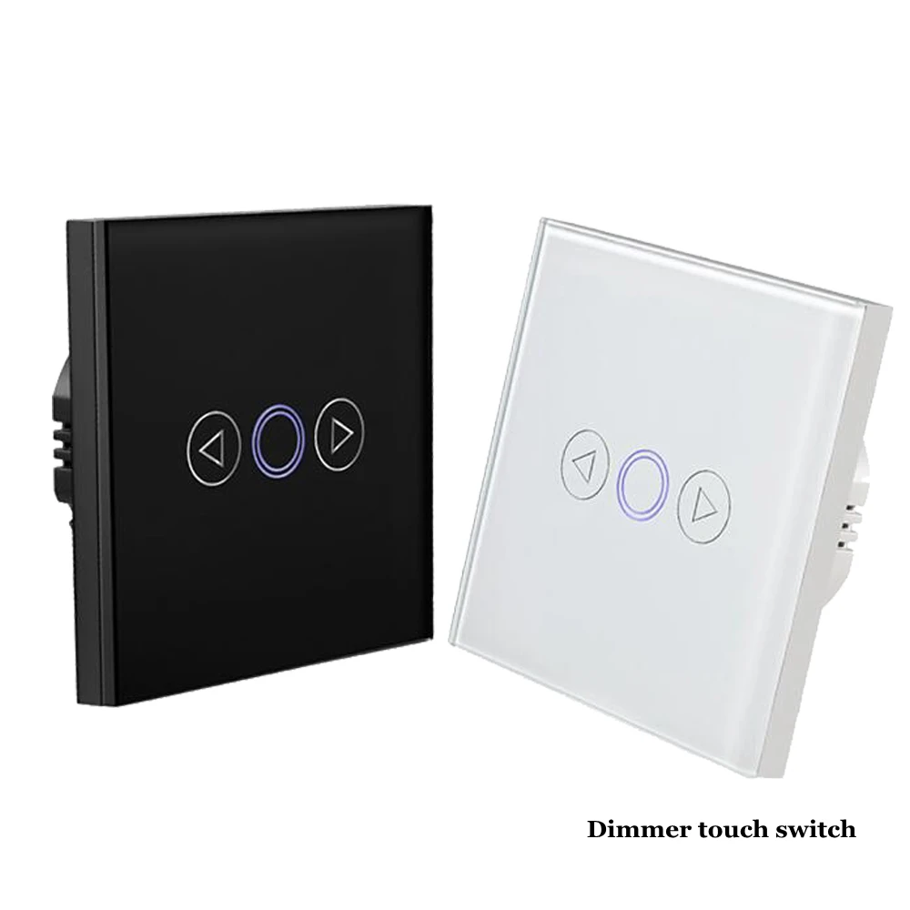 Настенный светодиодный диммер переключатель RF сенсорный Сенсор Стекло пластина