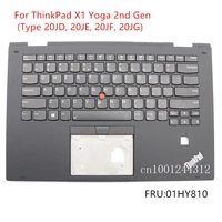 new original for thinkpad x1 yoga 2nd gen type 20jd 20je 20jf 20jg palmrest upper case keyboard bezel cover 01hy810