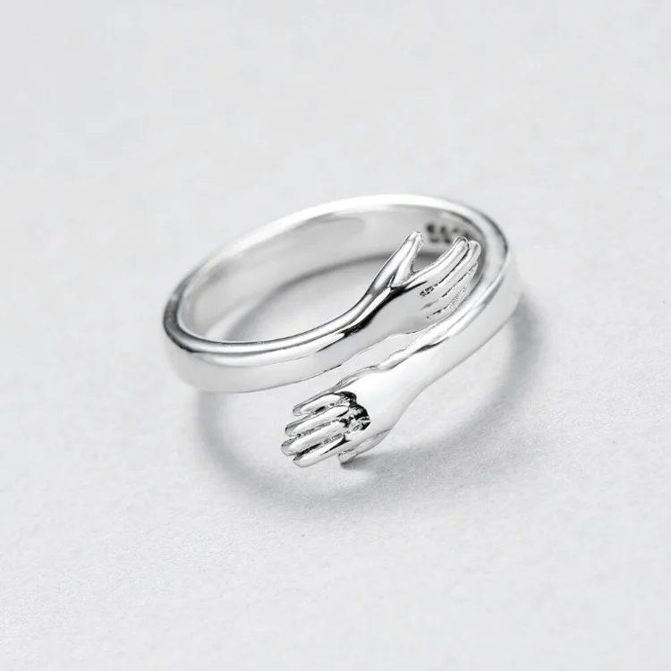 

RBXC 2021 new love hug ring retro bracelet ring jewelry opening lady ring gift