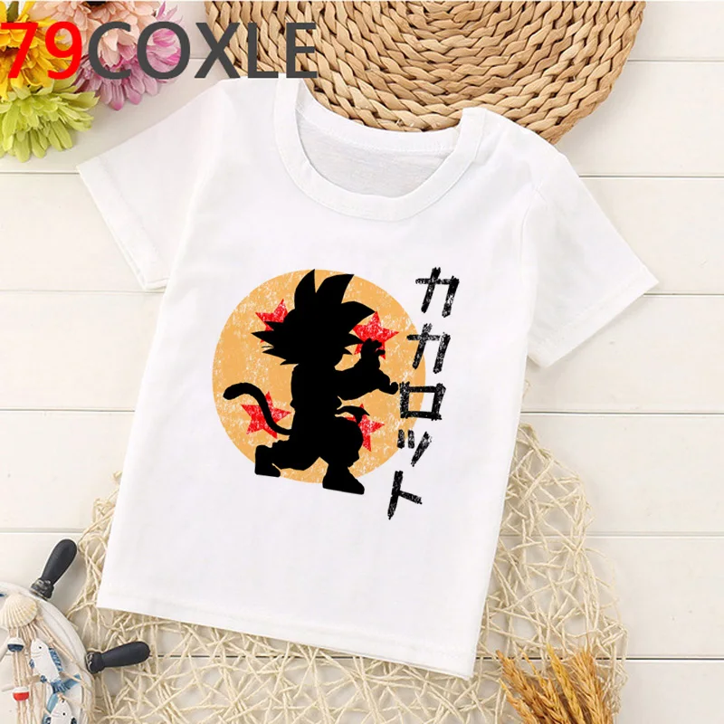 Милое Z T рубашка Дети Kawaii мультипликационным рисунком Футболка Goku для мальчиков
