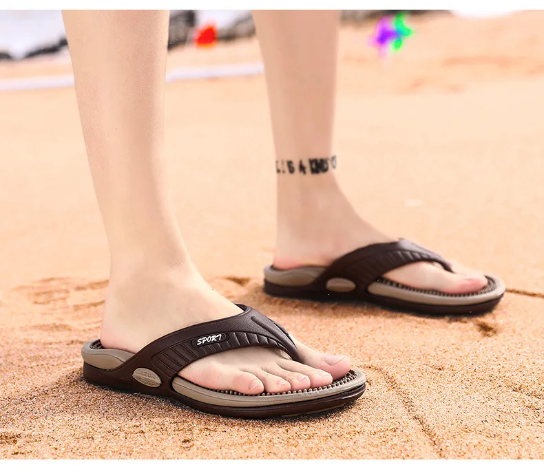 

Flip-flops men's shoes large size summer breathable beach men's sandals comfortable and personalized beach men's flip-flops