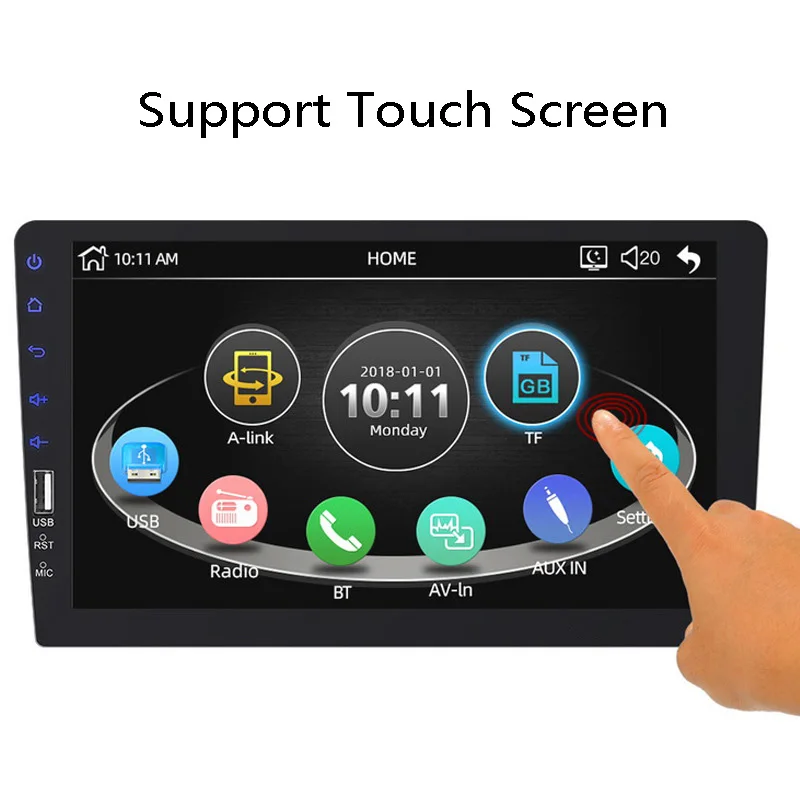 1 комплект DC12V 2 DIN 9 дюймов Android автомобильный Радио плеер Авторадио Bluetooth WIFI USB FM MP5