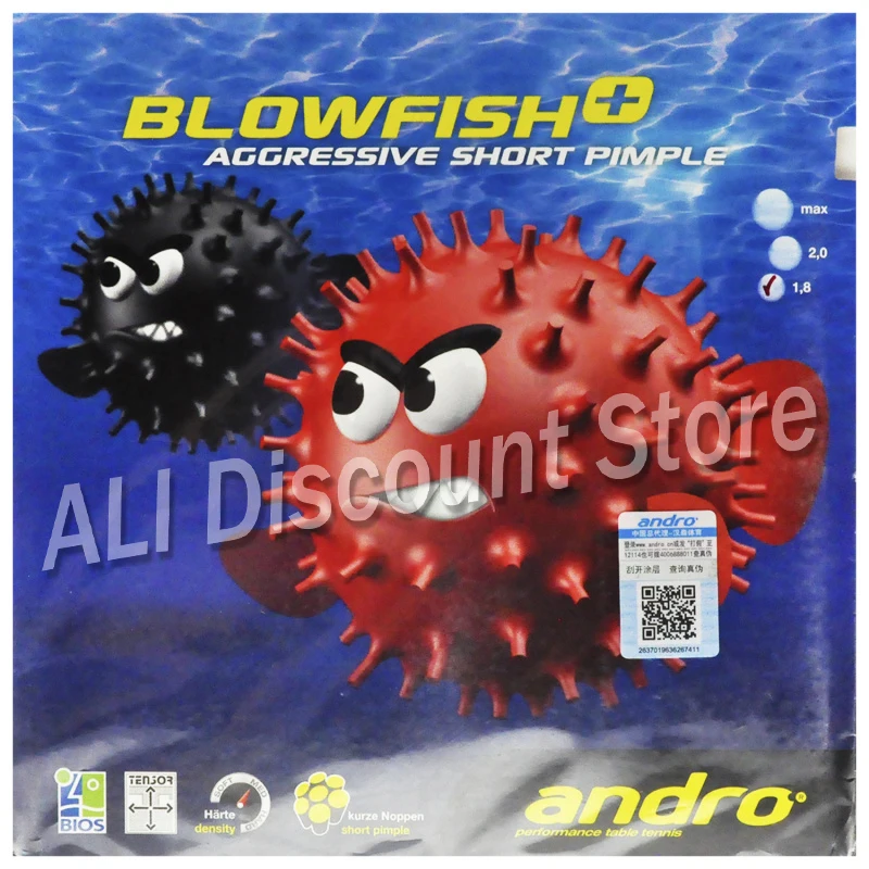 

Andro Table Tennis Rubber Blowfish+ Aggressive Short Pimple Ping Pong Sponge Raw Glue Tenis De Mesa