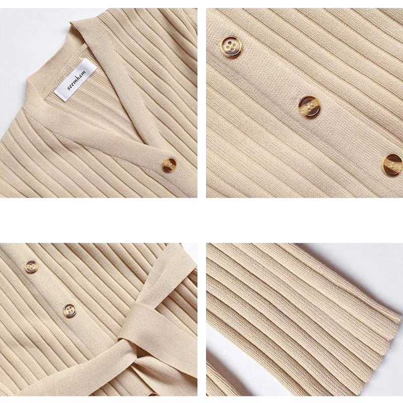 Женское трикотажное платье с v-образным вырезом повседневное теплое элегантное