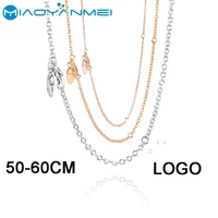 925 sterling silver necklace fit original pandora pendants 50 60cm adjustable length thin necklace women fashion jewelry gift
