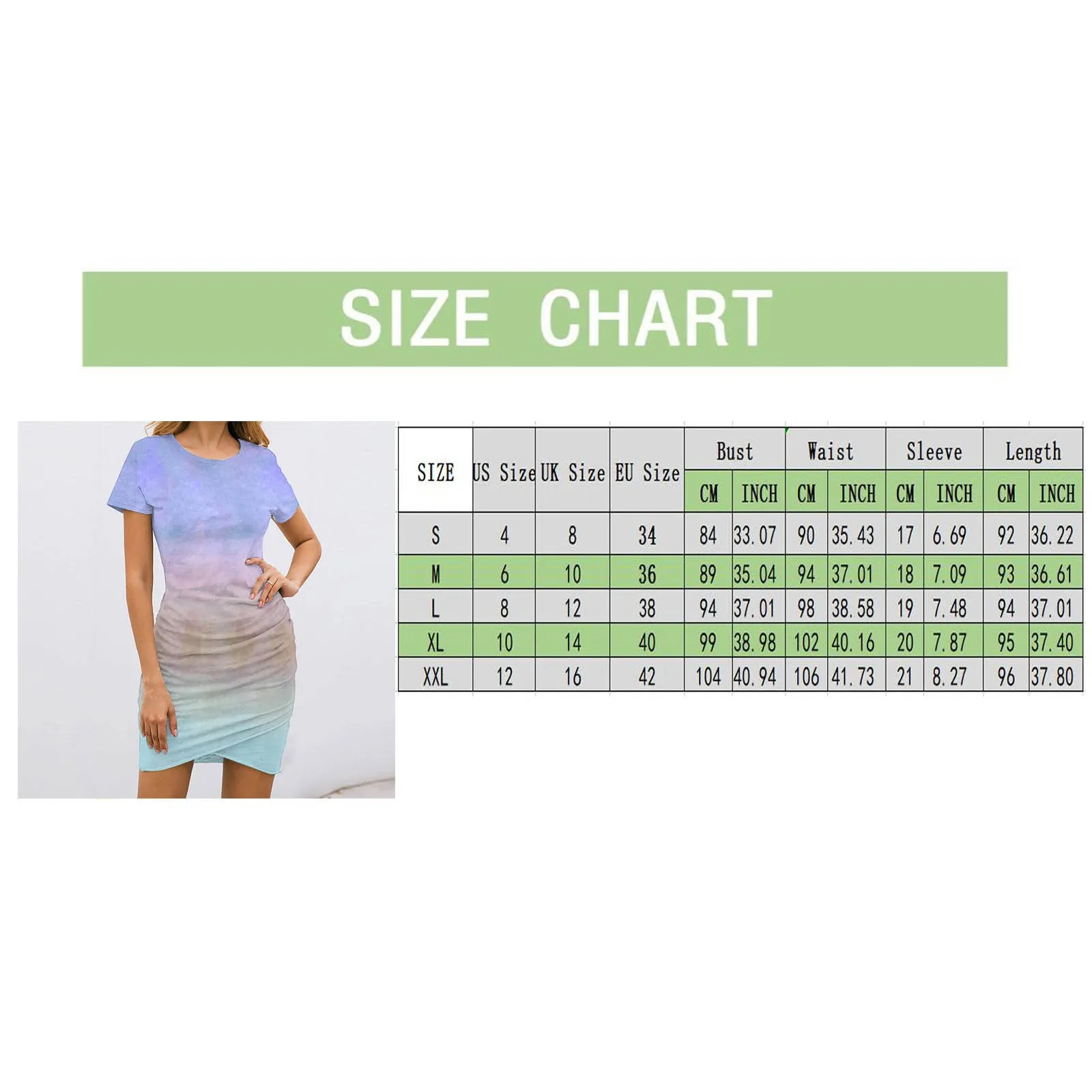 

Summer Dress Tie-Dye Printed Short Sleevele Dresses for Women 2021 Ruched Round Neckline Cross Hem Mini Dress Vestido de Mujer