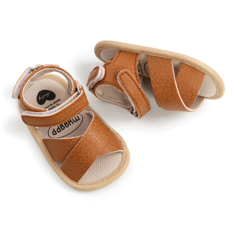 

Baby Boy Girl Sandals Summer Toddler Baby PU Leather Shoes Newborns Non-slip First Walkers 0-18Months