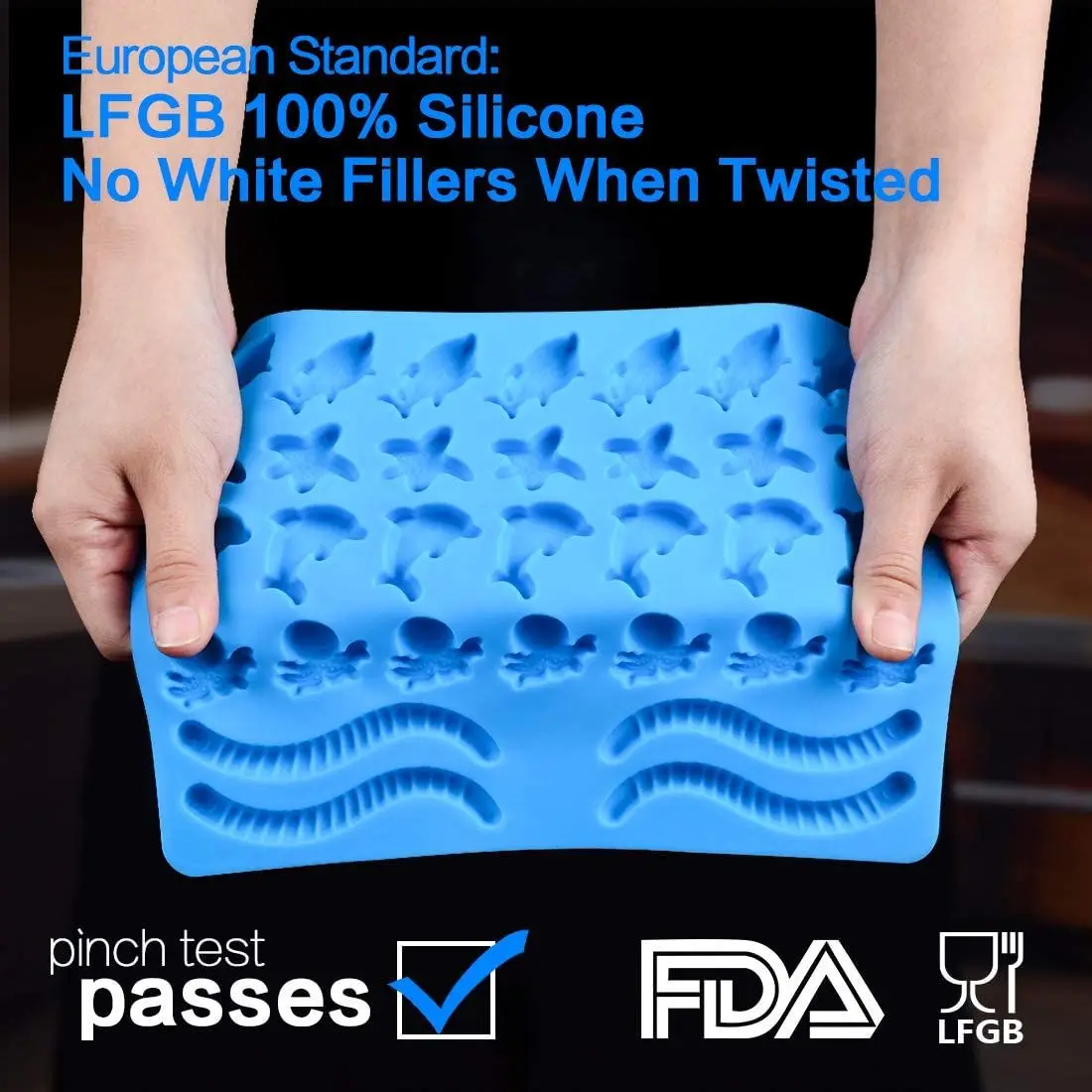 Силиконовая форма для шоколадных конфет силиконовая в виде червей Starfishs