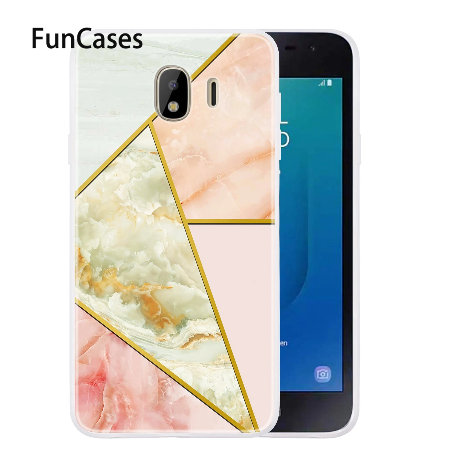 Мягкий чехол из ТПУ для ajax samsung J4 Plus Csse чехлы с листьями Galaxy estuche + Prime CORE 2018