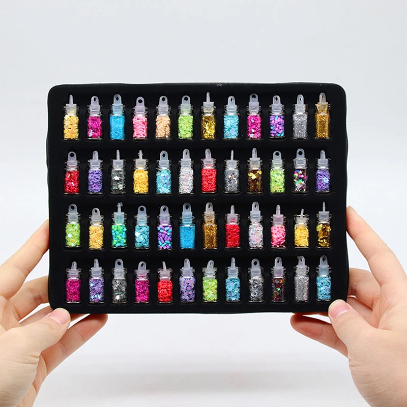 

Nail Art 3D DIY Rhinestones Beads Sequins Glitter Powder Manicure Decoral Tips Polish Nail Stickers Mixed Design Case