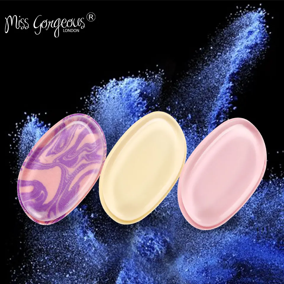 Бренд Miss Gorgeous, 1 шт., силиконовая губка, косметическая пуховка, двойная сторона, спонж для макияжа, идеально подходит для лица, Желейная пудра, Тональная основа, крем, капля