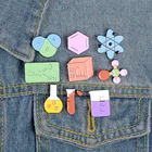 Новая Геометрическая химическая фармацевтическая брошь, модная, любовь, Специальная брошь в виде бутылки, пробирки, значок для разложения этанола, подарок