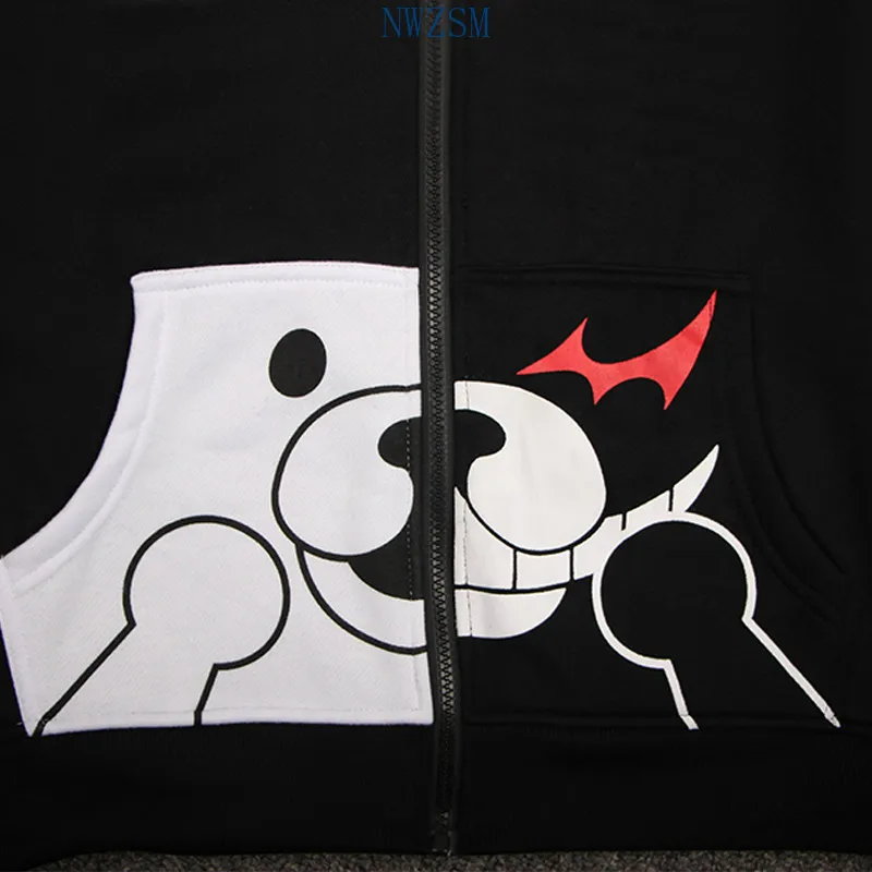 

Danganronpa Monokuma Cosplay Costume Unisex Hoodie Sweatshirt T-shirt Hooded Jacket Daily Casual Coat Game Anime Peripheral
