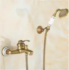Vidric настенный смеситель для ванной комнаты с ручным душем, античный бронзовый смеситель для ванны, смеситель с ручной душевой лейкой EL8306